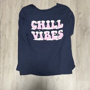 Chill Vibes Kids Shirt - Navy Blue